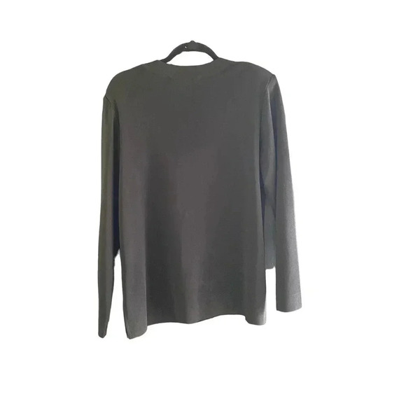 Exclusively Misook Black Long Sleeve Knitted Toggle Button Cardigan Size M - Picture 3 of 4